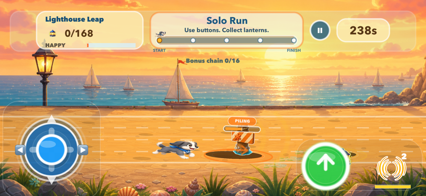 Lighthouse Leap gameplay screenshot.
