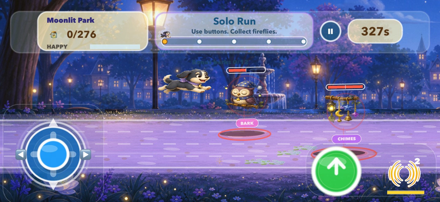 Moonlit Park gameplay screenshot.