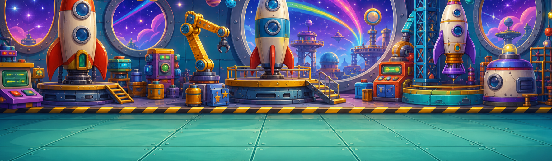 Rocket world sky art.